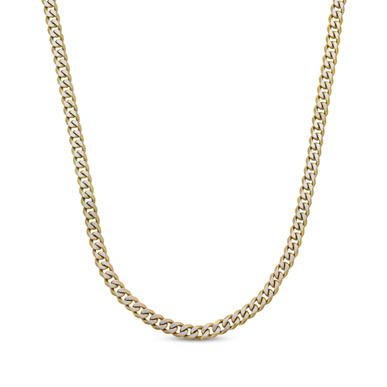 Curb Chain Necklace 8mm Solid Stainless Steel & Yellow Ion Plating 24"