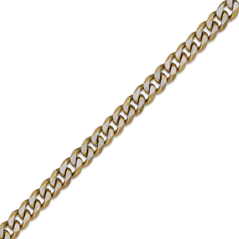 Main Image 2 of Curb Chain Necklace 8mm Solid Stainless Steel & Yellow Ion Plating 24&quot;