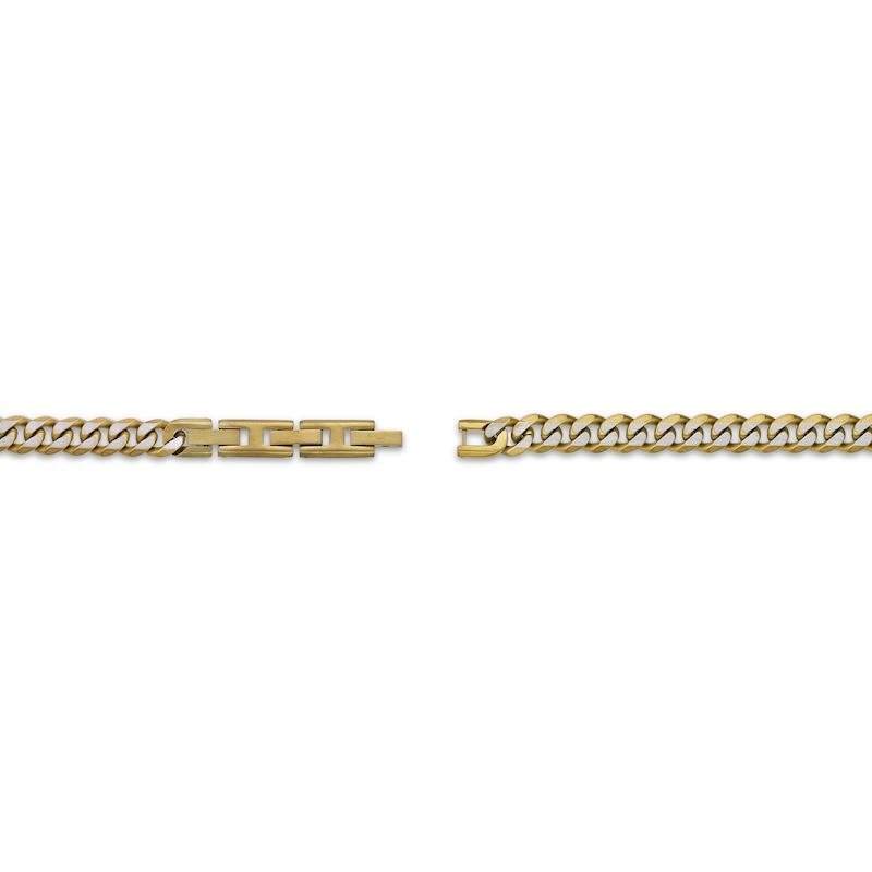 Main Image 3 of Curb Chain Necklace 8mm Solid Stainless Steel & Yellow Ion Plating 24&quot;