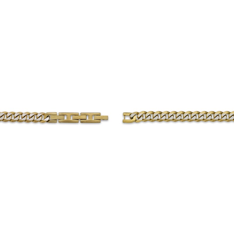 Main Image 3 of Curb Chain Necklace 8mm Solid Stainless Steel & Yellow Ion Plating 30&quot;