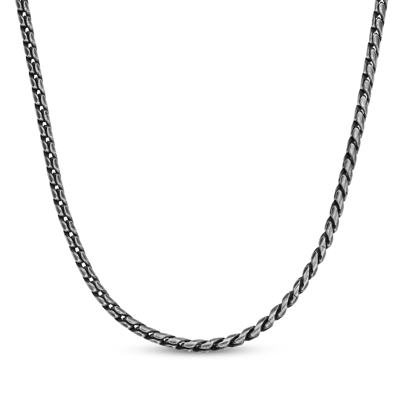 Main Image 1 of Antique Finish Box Chain Necklace 5mm Solid Stainless Steel 24&quot;