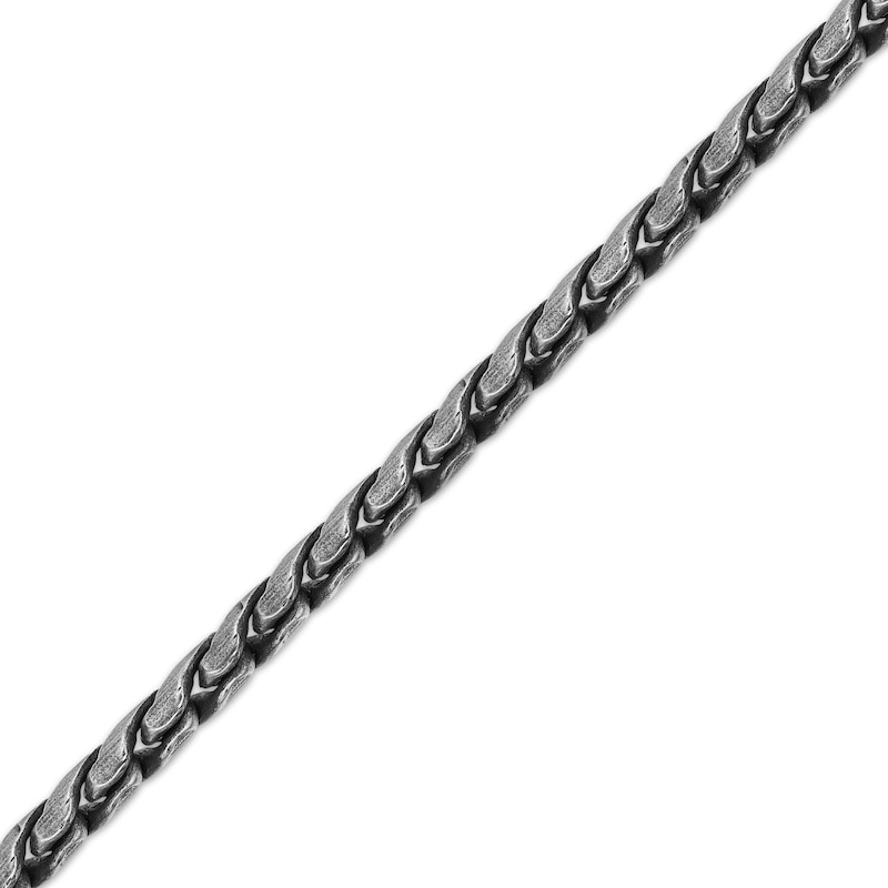 Main Image 2 of Antique Finish Box Chain Necklace 5mm Solid Stainless Steel 24&quot;