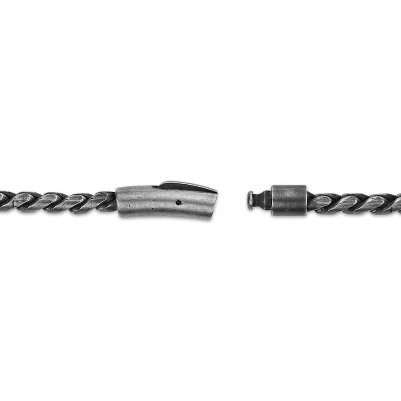 Main Image 3 of Antique Finish Box Chain Necklace 5mm Solid Stainless Steel 24&quot;