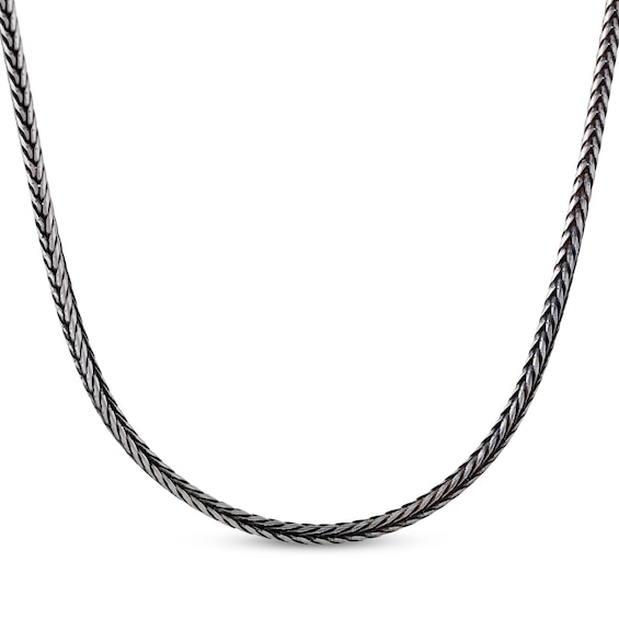 Antique Finish Snake Chain Necklace 3.5mm Solid Stainless Steel 24"