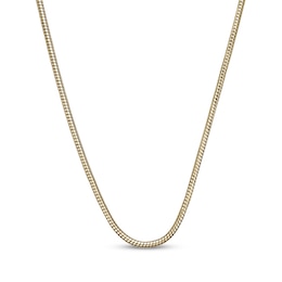 Snake Chain Necklace 3mm Yellow Ion-Plated Solid Stainless Steel 24"