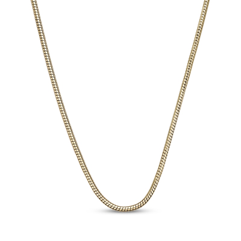 Main Image 1 of Snake Chain Necklace 3mm Yellow Ion-Plated Solid Stainless Steel 24&quot;