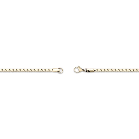 Thumbnail Image 3 of Snake Chain Necklace 3mm Yellow Ion-Plated Solid Stainless Steel 24"