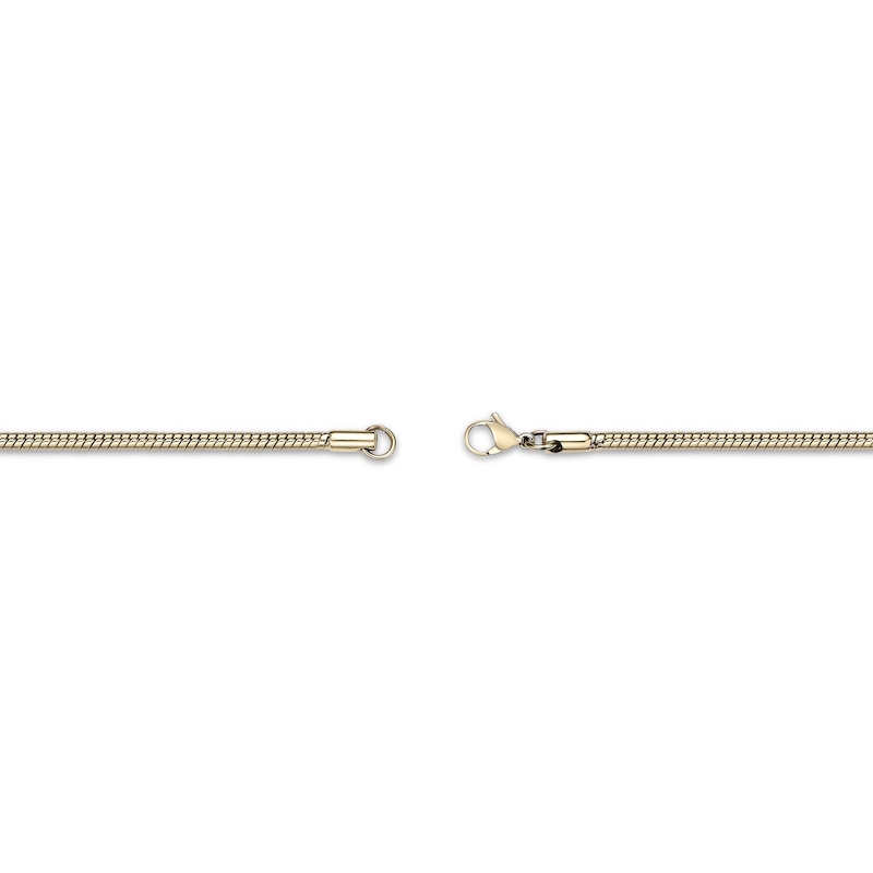 Main Image 3 of Snake Chain Necklace 3mm Yellow Ion-Plated Solid Stainless Steel 24&quot;
