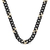 Thumbnail Image 1 of Matte Cuban Chain Necklace 12mm Black & Yellow Ion-Plated Solid Stainless Steel 24&quot;