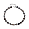 Thumbnail Image 2 of Men's Tiger's Eye Quartz Bead Bracelet Stainless Steel 8.5&quot;