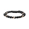 Thumbnail Image 1 of Matte Cuban Chain Bracelet 8.5mm Black & Yellow Ion-Plated Solid Stainless Steel 8.5&quot;