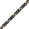 Thumbnail Image 3 of Matte Cuban Chain Bracelet 8.5mm Black & Yellow Ion-Plated Solid Stainless Steel 8.5&quot;