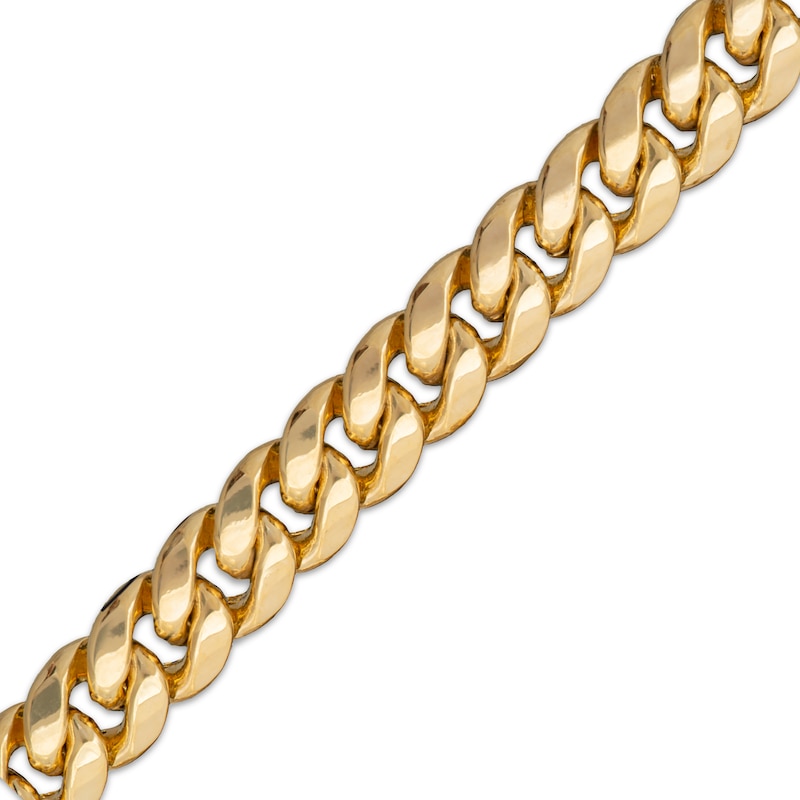 Main Image 2 of Cuban Curb Chain Bracelet 6mm Semi-Solid 10K Yellow Gold 8.5&quot;