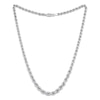 Thumbnail Image 2 of Graduated Rope Chain Necklace Semi-Solid Sterling Silver 18&quot;