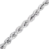 Thumbnail Image 3 of Graduated Rope Chain Necklace Semi-Solid Sterling Silver 18&quot;