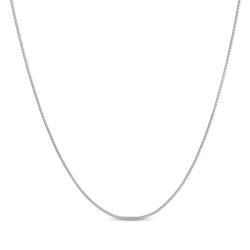Main Image 1 of Adjustable Mirror Popcorn Chain Necklace 1.4mm Semi-Solid Sterling Silver 24&quot;