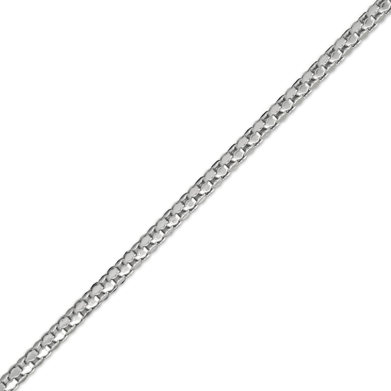 Main Image 3 of Adjustable Mirror Popcorn Chain Necklace 1.4mm Semi-Solid Sterling Silver 24&quot;