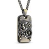 Thumbnail Image 2 of Men's Gunmetal Gears Necklace Yellow & Black Ion-Plated Stainless Steel 24&quot;