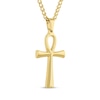 Thumbnail Image 2 of Men's Ankh Necklace Yellow Ion Plated Stainless Steel 24&quot;