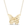 Thumbnail Image 1 of Italian Brilliance Butterfly Necklace Semi-Solid 14K Yellow Gold 18&quot;