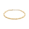 Thumbnail Image 1 of Italian Brilliance Round & Cube Bead Bracelet Hollow 14K Yellow Gold 8&quot;
