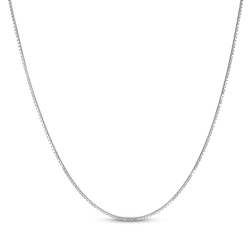 Main Image 1 of Box Chain Necklace 1.3mm Solid Sterling Silver 20&quot;