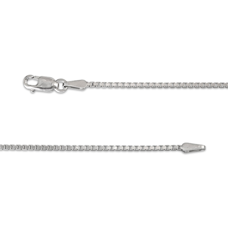 Main Image 3 of Box Chain Necklace 1.3mm Solid Sterling Silver 20&quot;