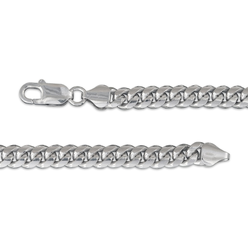 Main Image 3 of Cuban Curb Chain Necklace 3.5mm Solid Sterling Silver 22&quot;