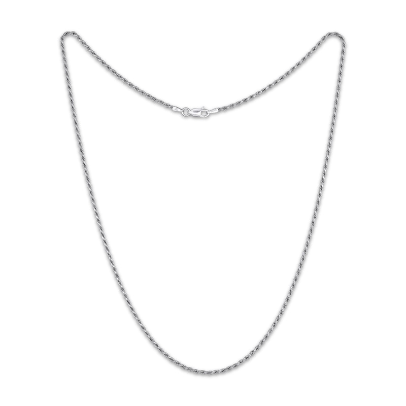Main Image 2 of Rope Chain Necklace 1.4mm Solid Sterling Silver 20&quot;