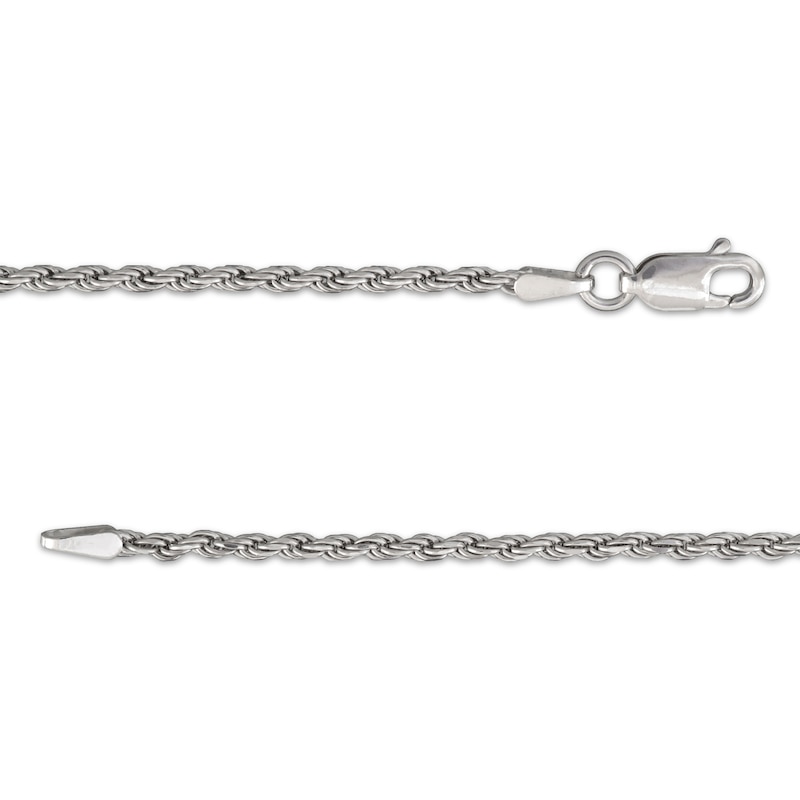 Main Image 3 of Rope Chain Necklace 1.4mm Solid Sterling Silver 20&quot;