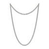 Thumbnail Image 2 of Diamond-Cut Curb Chain Necklace 3.6mm Solid Sterling Silver 20&quot;