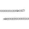 Thumbnail Image 4 of Diamond-Cut Curb Chain Necklace 3.6mm Solid Sterling Silver 20&quot;
