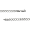 Thumbnail Image 4 of Diamond-Cut Curb Chain Necklace 3.6mm Solid Sterling Silver 18&quot;