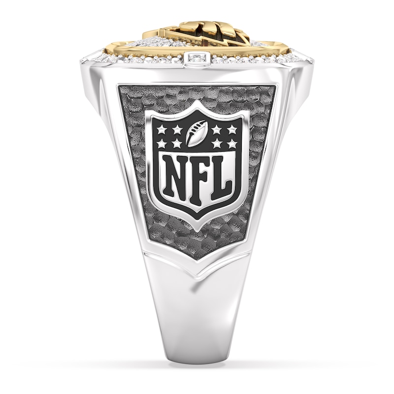 Main Image 3 of True Fans Philadelphia Eagles Championship Ring Sterling Silver & 10K Yellow Gold Ring