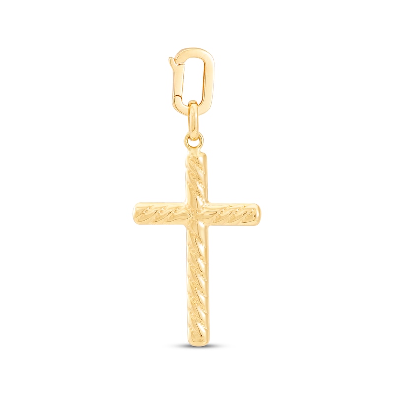 Main Image 1 of Charmed Memories Twist Cross Charm 10K Yellow Gold