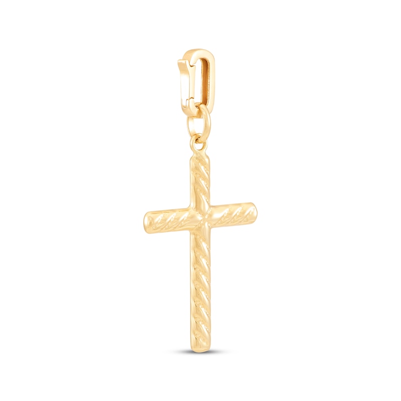 Main Image 2 of Charmed Memories Twist Cross Charm 10K Yellow Gold