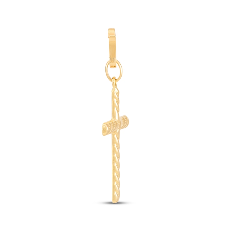 Main Image 3 of Charmed Memories Twist Cross Charm 10K Yellow Gold