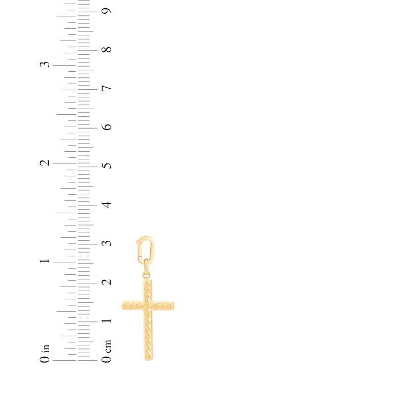 Main Image 4 of Charmed Memories Twist Cross Charm 10K Yellow Gold