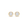 Thumbnail Image 2 of KAY Lab-Grown Diamonds Round-Cut Bezel-Set Solitaire Stud Earrings 1/2 ct tw 14K Yellow Gold (F/SI2)