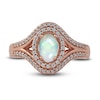 Thumbnail Image 3 of Ethiopian Opal & Diamond Ring 1/4 ct tw 10K Rose Gold