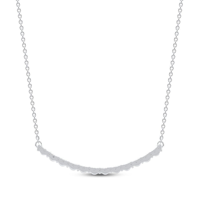 Main Image 3 of Diamond Smile Necklace 1/6 ct tw 10K White Gold 18&quot;
