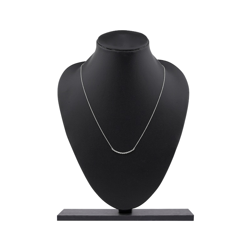 Main Image 5 of Diamond Smile Necklace 1/6 ct tw 10K White Gold 18&quot;