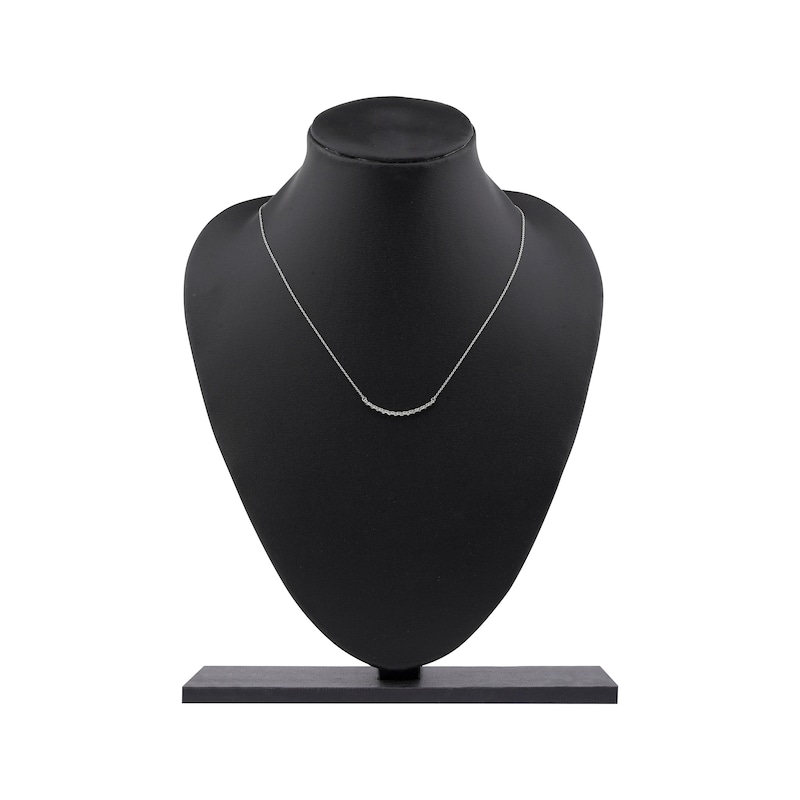 Main Image 6 of Diamond Smile Necklace 1/6 ct tw 10K White Gold 18&quot;
