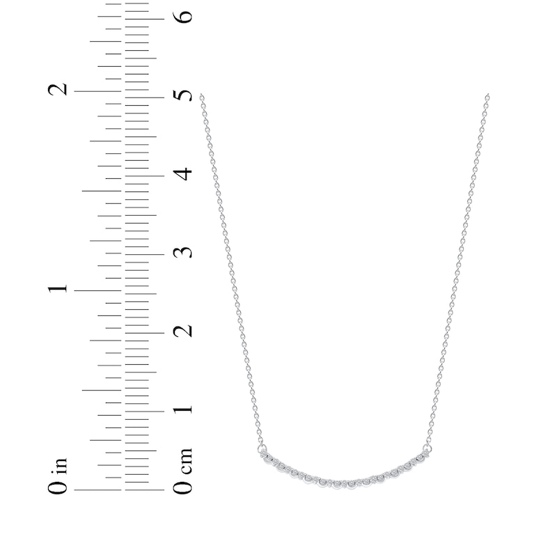 Main Image 7 of Diamond Smile Necklace 1/6 ct tw 10K White Gold 18&quot;