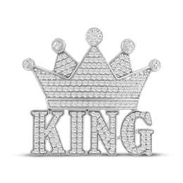 Diamond "King" Brooch 1 ct tw Sterling Silver