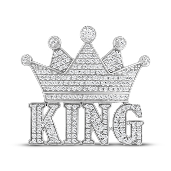Diamond "King" Brooch 1 ct tw Sterling Silver