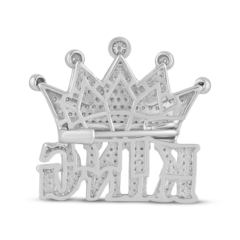 Main Image 2 of Diamond &quot;King&quot; Brooch 1 ct tw Sterling Silver