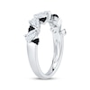 Thumbnail Image 2 of Now + Forever Pear-Shaped White Diamond & Black Diamond Anniversary Ring 1 ct tw 14K White Gold