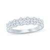 Thumbnail Image 1 of Now + Forever Diamond Three-Row Staggered Anniversary Ring 5/8 ct tw 14K White Gold