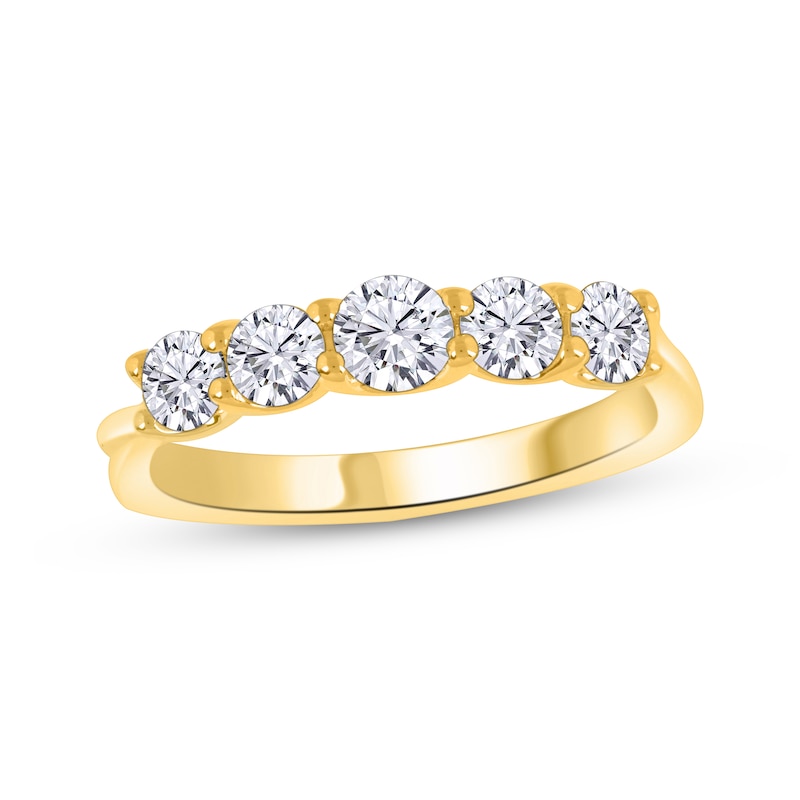 Main Image 1 of Now + Forever Diamond Graduated Anniversary Ring 1 ct tw 14K Yellow Gold